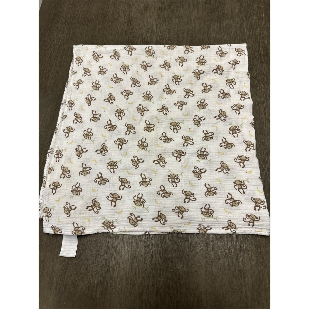 Summer Swaddle Me Monkey Bananas Swaddle Blanket Aprox 40x 36